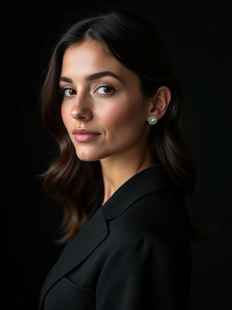 A studio portrait, graded from a raw capture to a finished frame